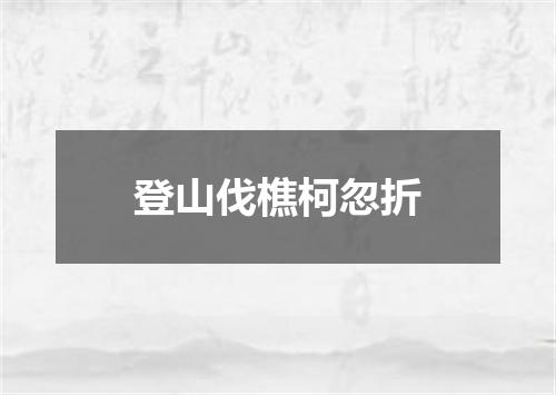 登山伐樵柯忽折