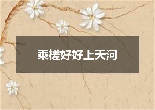 乘槎好好上天河