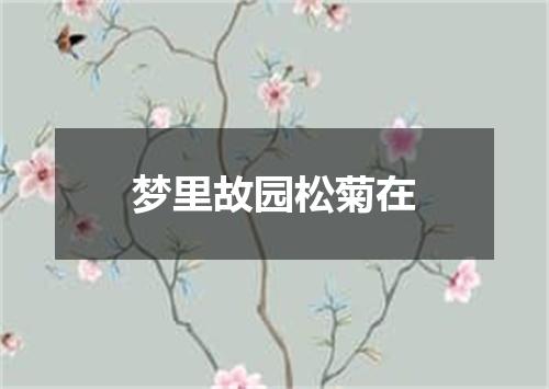 梦里故园松菊在
