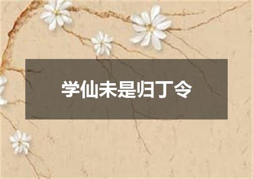 学仙未是归丁令