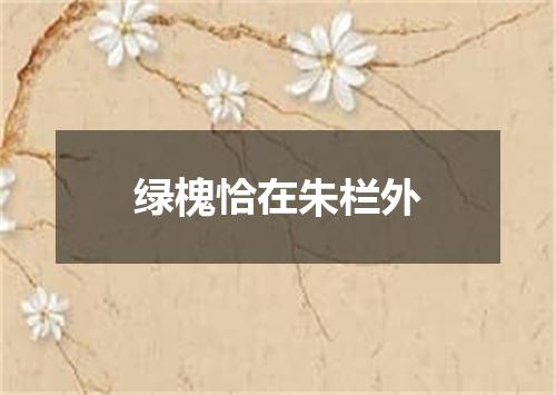绿槐恰在朱栏外