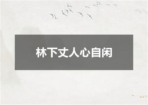 林下丈人心自闲