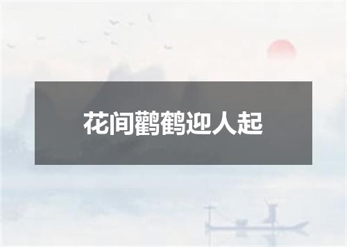 花间鹳鹤迎人起