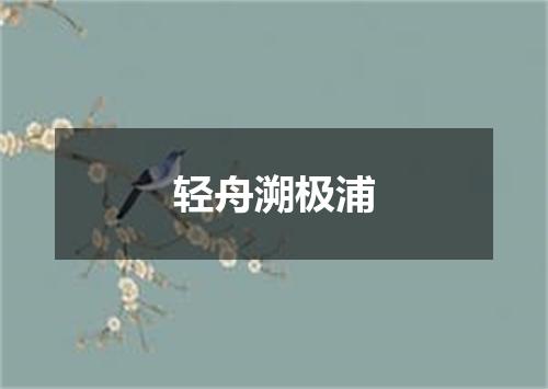 轻舟溯极浦
