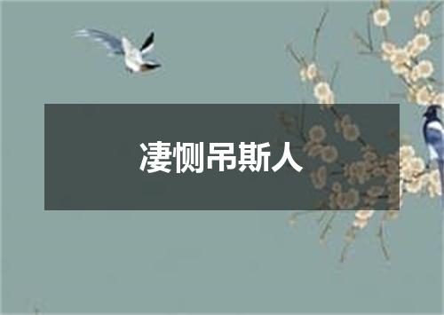 凄恻吊斯人