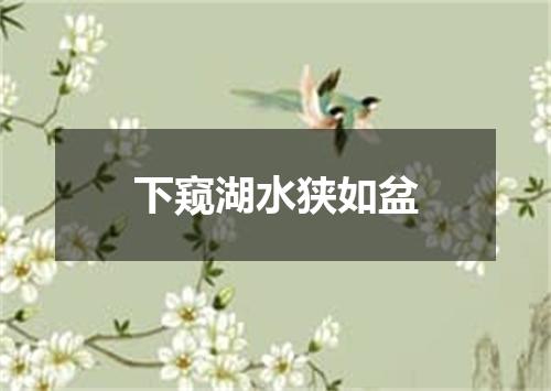 下窥湖水狭如盆