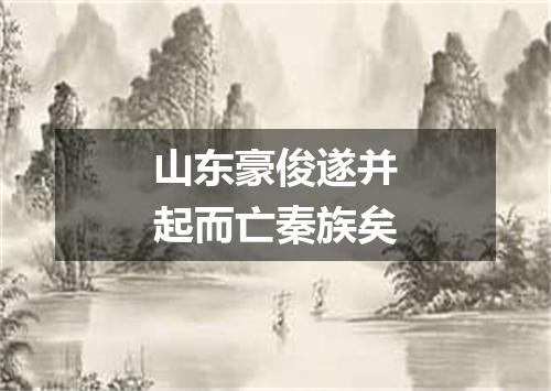 山东豪俊遂并起而亡秦族矣