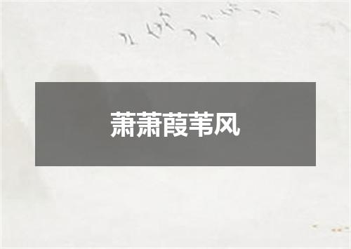 萧萧葭苇风
