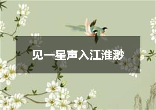 见一星声入江淮渺