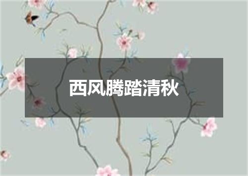 西风腾踏清秋