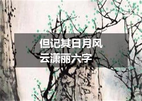 但记其日月风云潇丽六字