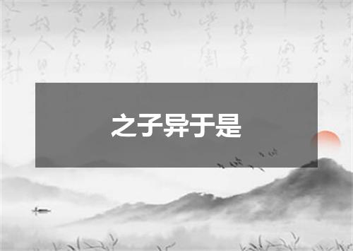 之子异于是