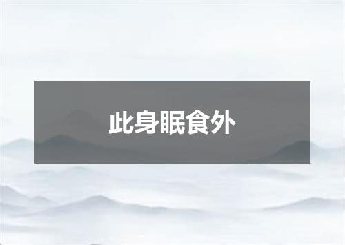 此身眠食外