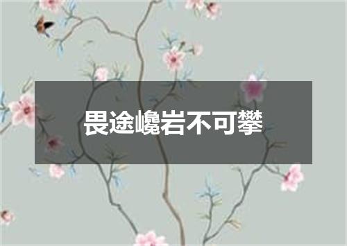 畏途巉岩不可攀