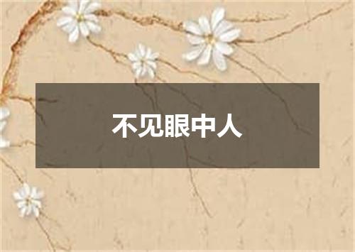 不见眼中人