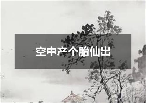 空中产个胎仙出