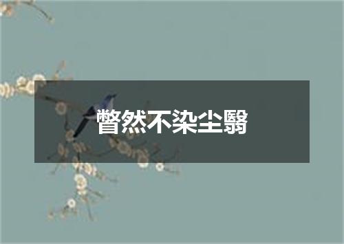 瞥然不染尘翳