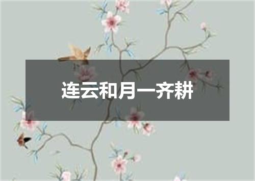 连云和月一齐耕