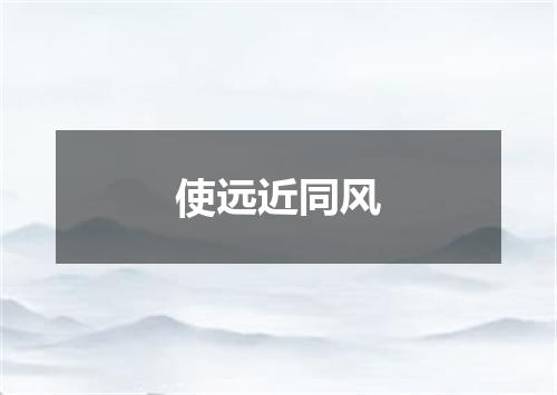使远近同风