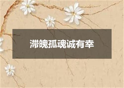 滞魄孤魂诚有幸