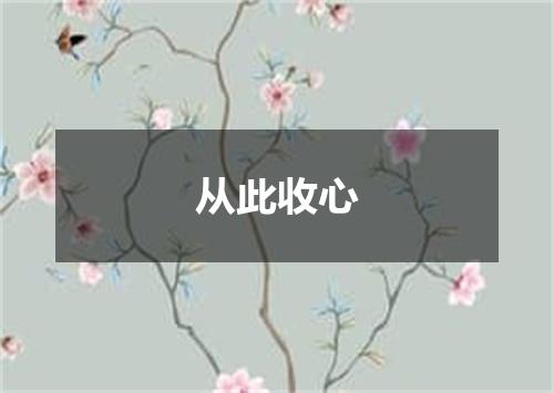 从此收心