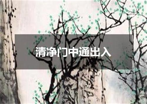 清净门中通出入