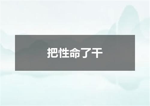 把性命了干