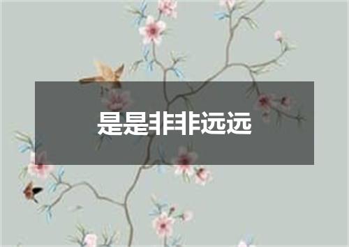 是是非非远远