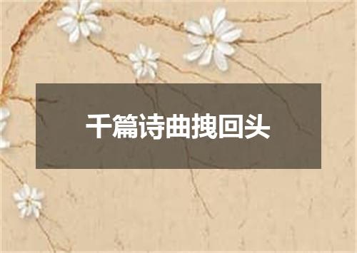 千篇诗曲拽回头