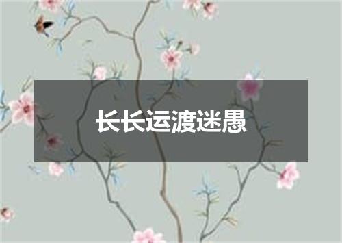 长长运渡迷愚