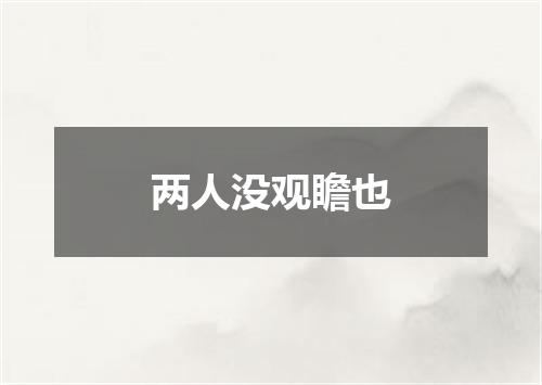 两人没观瞻也