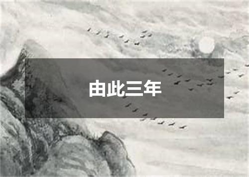 由此三年