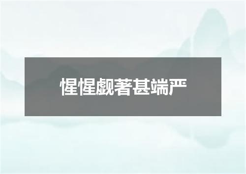惺惺觑著甚端严