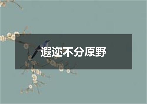 遐迩不分原野