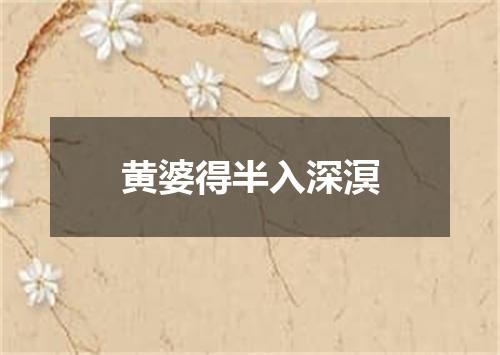 黄婆得半入深溟