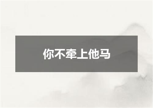 你不牵上他马