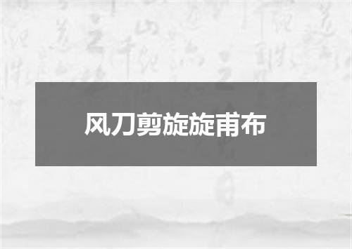 风刀剪旋旋甫布