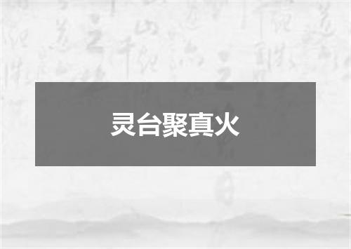 灵台聚真火