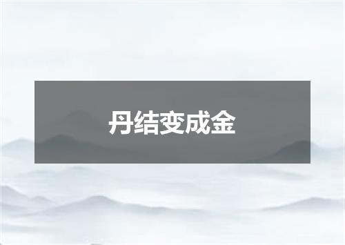 丹结变成金