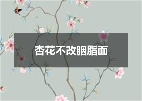 杏花不改胭脂面