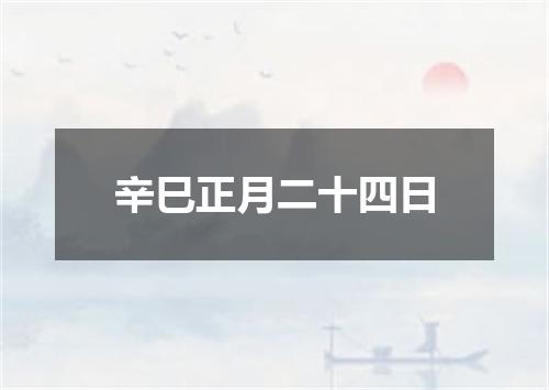 辛巳正月二十四日