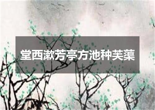 堂西漱芳亭方池种芙蕖