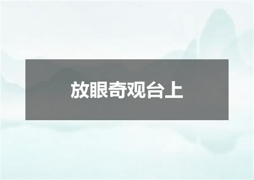 放眼奇观台上