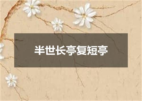 半世长亭复短亭