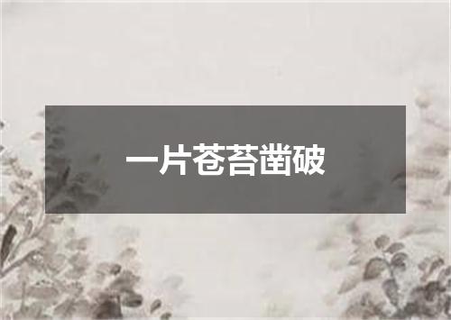 一片苍苔凿破