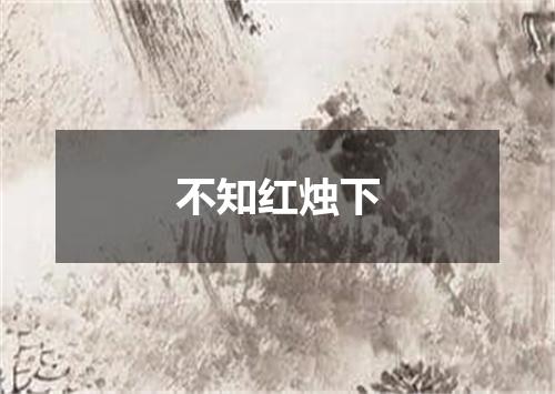 不知红烛下