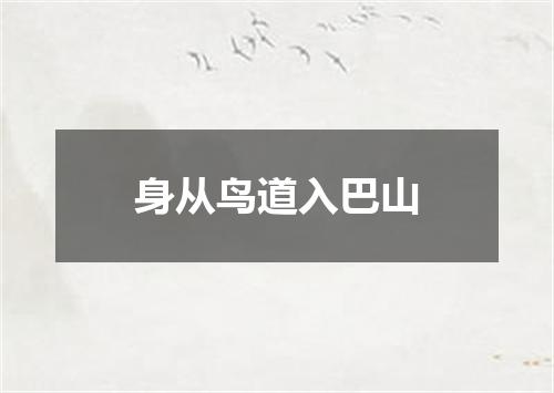 身从鸟道入巴山
