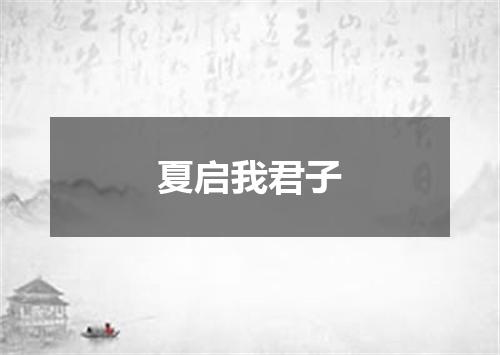 夏启我君子