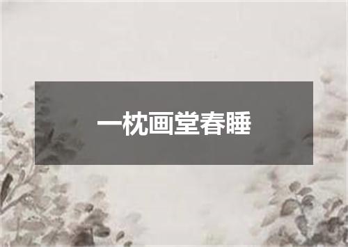 一枕画堂春睡