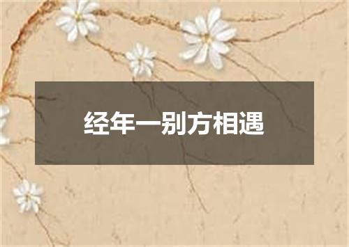 经年一别方相遇
